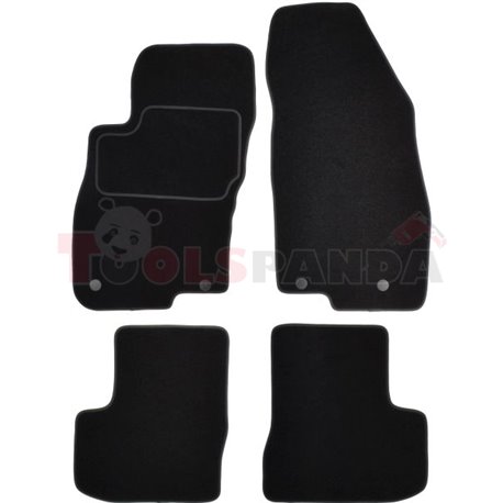 Floor mats (set, velours, 4pcs, colour black, 3, 5 door) ABARTH GRANDE PUNTO, PUNTO, PUNTO EVO FIAT PUNTO, PUNTO EVO 09.99- salo