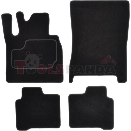 Floor mats (set, velours, 4pcs, colour black, short version) MERCEDES G (W461), G (W463) 12.00- off-road/suv