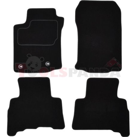 Floor mats (set, velours, 4pcs, colour black, 5 7 places) TOYOTA LAND CRUISER PRADO 03.09- off-road/suv