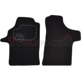 Floor mats (front, velours, 2pcs, colour black, short version) MERCEDES VIANO (W639) 09.03- delivery van