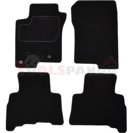 Floor mats (set, velours, 4pcs, colour black, 5 7 places) TOYOTA LAND CRUISER PRADO 03.09- off-road/suv