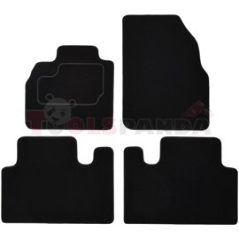 Floor mats (set, velours, 3pcs, colour black, 5 places) RENAULT GRAND SCENIC II 03.04-06.09 delivery van