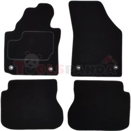 Floor mats (set, velours, colour black, 7- person version extra long) VW CADDY III 08.10-05.15 delivery van