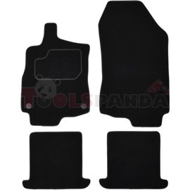 Floor mats (set, velours, 4pcs, colour black) RENAULT MEGANE CC 06.10- cabrio