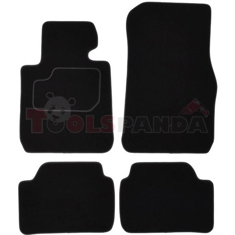 Floor mats (set, velours, 4pcs, colour black) BMW 1 (F20) 07.11-06.19 saloon