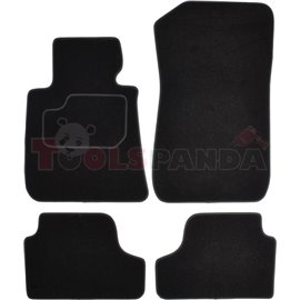 Floor mats (set, velours, 4pcs, colour black) BMW 3 (E93) 12.06-12.13 cabrio