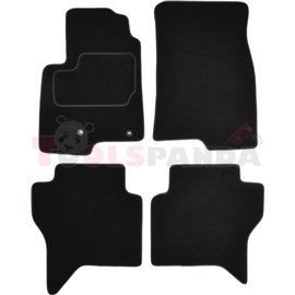 Floor mats (set, velours, colour black, long version) MITSUBISHI PAJERO IV 10.06- off-road/suv