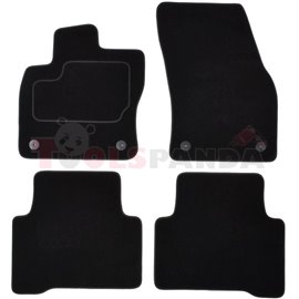 Floor mats (set, velours, colour black) VW TOURAN 05.15- van