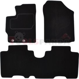 Floor mats (set, velours, 3pcs, colour black) TOYOTA VERSO S 11.10-10.16 van