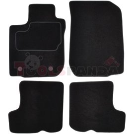 Floor mats (set, velours, 4pcs, colour black) DACIA SANDERO II 10.12- saloon