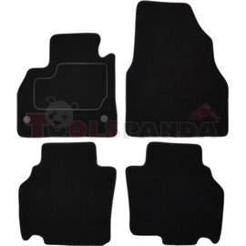 Floor mats (set, velours, 4pcs, colour black) RENAULT KANGOO 02.08- van
