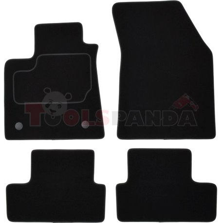 Floor mats (set, velours, 4pcs, colour black) RENAULT MEGANE IV 11.15- saloon