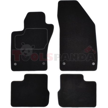 Floor mats (set, velours, 4pcs, colour black, 4-door) FIAT TIPO 10.15- saloon