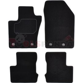 Floor mats (set, velours, 4pcs, colour black) FIAT 500X 09.14- saloon