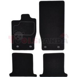 Floor mats (set, velours, 4pcs, colour black) JAGUAR XK 03.06-07.14 coupe