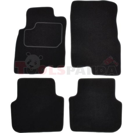 Floor mats (set, velours, 4pcs, colour black) SMART FORFOUR 01.04-06.06 saloon