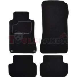 Floor mats (set, velours, 4pcs, colour black) MERCEDES CLK (C209) 06.02-05.09 coupe