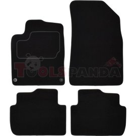 Floor mats (set, velours, colour black) PEUGEOT 407 10.05- coupe