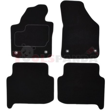 Floor mats (set, velours, colour black, 7 places) VW TOURAN 02.03-05.10 van