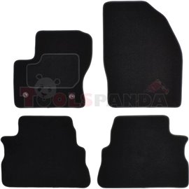 Floor mats (set, velours, 4pcs, colour black) FORD KUGA II 03.13- off-road/suv