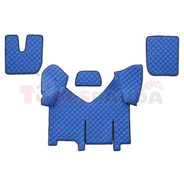 Floor mat F-CORE IVECO, on the whole floor, ECO-LEATHER, quantity per set 4 szt. (material - eco-leather, colour - blue, automat