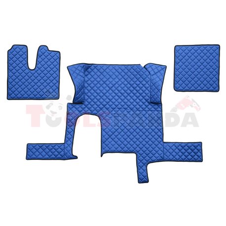 Floor mat F-CORE MAN, on the whole floor, ECO-LEATHER, quantity per set 3 szt. (material - eco-leather, colour - blue, automatic