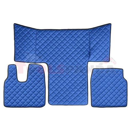 Floor mat F-CORE MAN, on the whole floor, ECO-LEATHER, quantity per set 3 szt. (material - eco-leather, colour - blue, cab L, ca