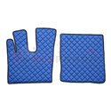 Floor mat F-CORE DAF, on the whole floor, ECO-LEATHER, quantity per set 3 szt. (material - eco-leather, colour - blue, automatic