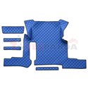 Floor mat F-CORE, on the whole floor, ECO-LEATHER, quantity per set 7 szt. (material - eco-leather, colour - blue, manual transm