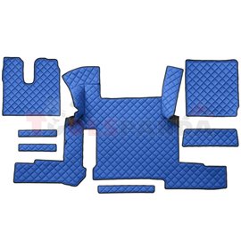 Floor mat F-CORE, on the whole floor, ECO-LEATHER, quantity per set 7 szt. (material - eco-leather, colour - blue, automatic tra