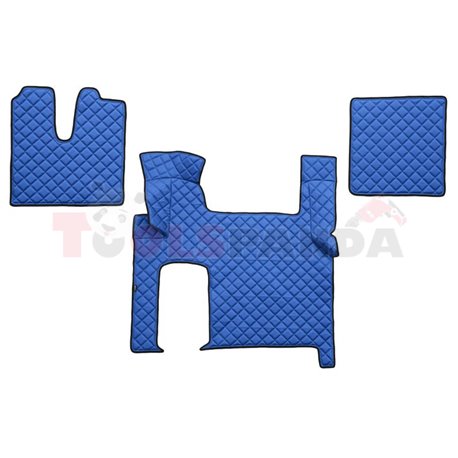 Floor mat F-CORE MAN, on the whole floor, ECO-LEATHER, quantity per set 3 szt. (material - eco-leather, colour - blue, automatic