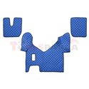 Floor mat F-CORE IVECO, on the whole floor, ECO-LEATHER, quantity per set 3 szt. (material - eco-leather, colour - blue, manual 