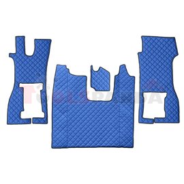 Floor mat F-CORE SCANIA, on the whole floor, ECO-LEATHER, quantity per set 4 szt. (material - eco-leather, colour - blue, conver