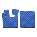 Floor mat F-CORE DAF, on the whole floor, ECO-LEATHER, quantity per set 3 szt. (material - eco-leather, colour - blue, automatic