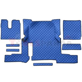 Floor mat F-CORE, on the whole floor, ECO-LEATHER, quantity per set 7 szt. (material - eco-leather, colour - blue, automatic tra