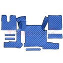 Floor mat F-CORE, on the whole floor, ECO-LEATHER, quantity per set 7 szt. (material - eco-leather, colour - blue, manual transm