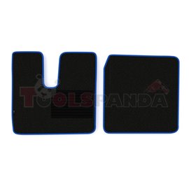 Floor mat F-CORE MAN, driver + passenger, VELOUR, quantity per set 2 szt. (material - velours, colour - blue) MAN TGX 09.07-