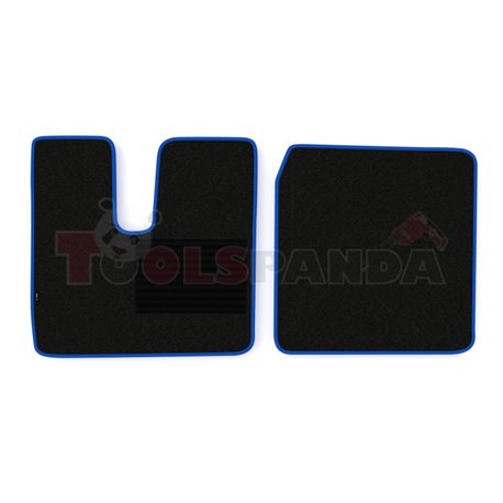 Floor mat F-CORE MAN, driver + passenger, VELOUR, quantity per set 2 szt. (material - velours, colour - blue) MAN TGX 09.07-