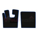 Floor mat F-CORE DAF, driver + passenger, VELOUR, quantity per set 2 szt. (material - velours, colour - blue) DAF XF 105 10.05-