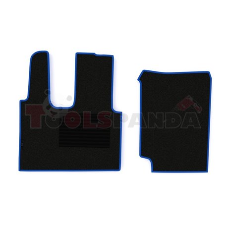 Floor mat F-CORE, driver + passenger, VELOUR, quantity per set 2 szt. (material - velours, colour - blue) MERCEDES ACTROS MP4 / 