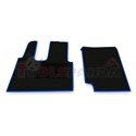 Floor mat F-CORE, driver + passenger, VELOUR, quantity per set 2 szt. (material - velours, colour - blue) MERCEDES ACTROS MP4 / 