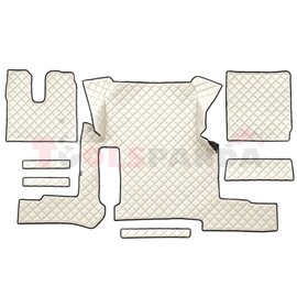 Floor mat F-CORE, on the whole floor, ECO-LEATHER, quantity per set 7 szt. (material - eco-leather, colour - champagne, manual t