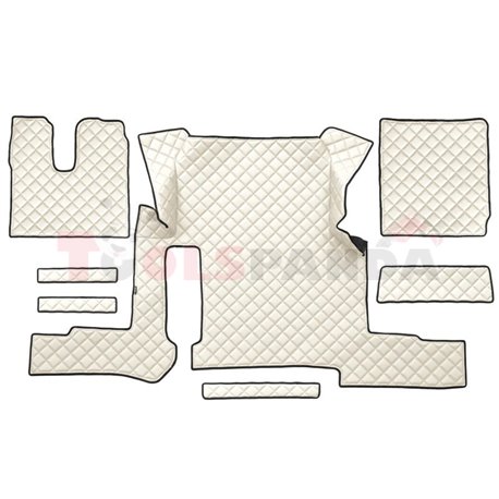 Floor mat F-CORE, on the whole floor, ECO-LEATHER, quantity per set 7 szt. (material - eco-leather, colour - champagne, manual t