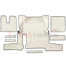 Floor mat F-CORE, on the whole floor, ECO-LEATHER, quantity per set 7 szt. (material - eco-leather, colour - champagne, automati
