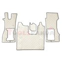 Floor mat F-CORE SCANIA, on the whole floor, ECO-LEATHER, quantity per set 3 szt. (material - eco-leather, colour - champagne, p