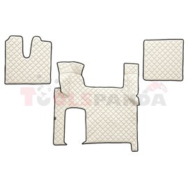 Floor mat F-CORE MAN, on the whole floor, ECO-LEATHER, quantity per set 3 szt. (material - eco-leather, colour - champagne, auto