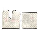 Floor mat F-CORE MAN, on the whole floor, ECO-LEATHER, quantity per set 3 szt. (material - eco-leather, colour - champagne, auto