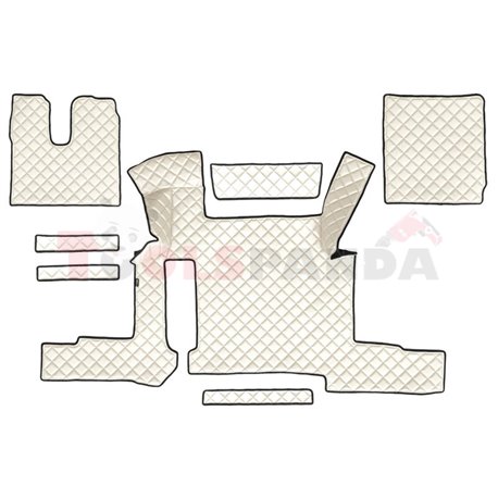 Floor mat F-CORE, on the whole floor, ECO-LEATHER, quantity per set 7 szt. (material - eco-leather, colour - champagne, manual t