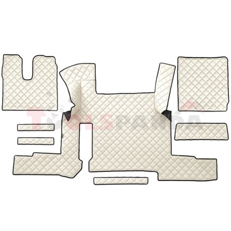 Floor mat F-CORE, on the whole floor, ECO-LEATHER, quantity per set 7 szt. (material - eco-leather, colour - champagne, automati