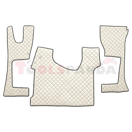 Floor mat F-CORE MERCEDES, on the whole floor, ECO-LEATHER, quantity per set 3 szt. (material - eco-leather, colour - champagne,